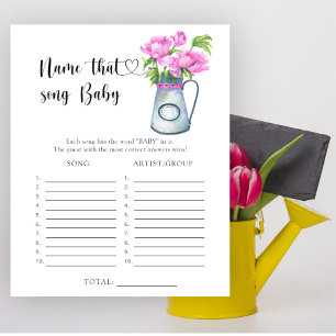 Flowers baby shower Name that Baby Song