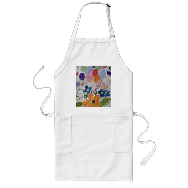 Flowers & Balloons Apron (Front)