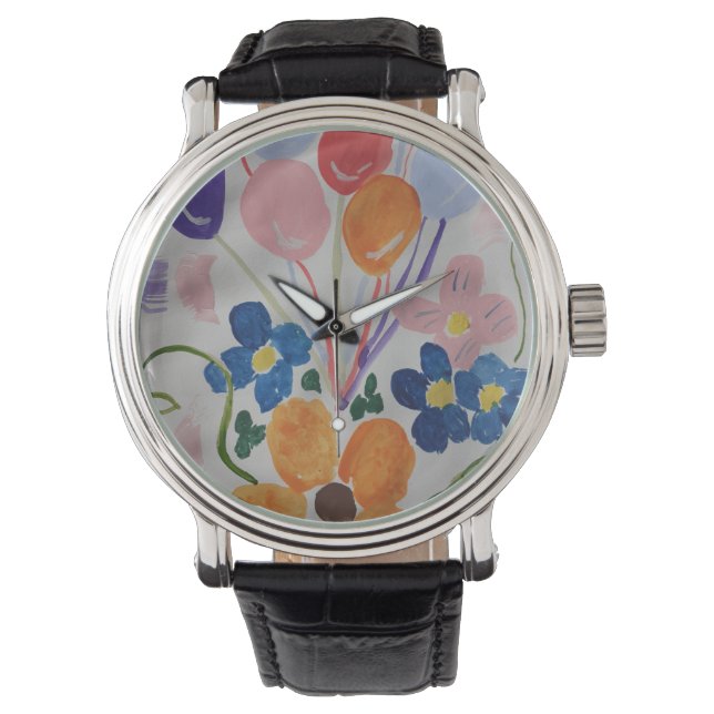 Flowers & Balloons Watch (Front)