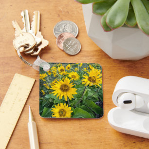 Flowers   Balsomroot Columbia River, Oregon Keychain