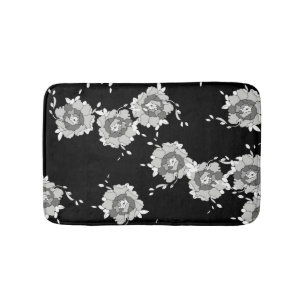 flowers bath mat