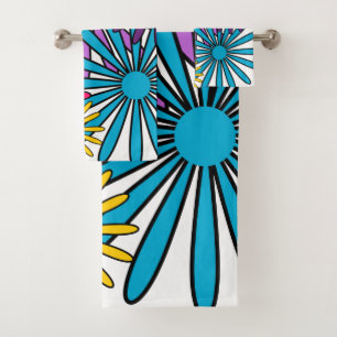 Flowers Bath Towel Set