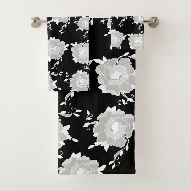 flowers bath towel set (Insitu)