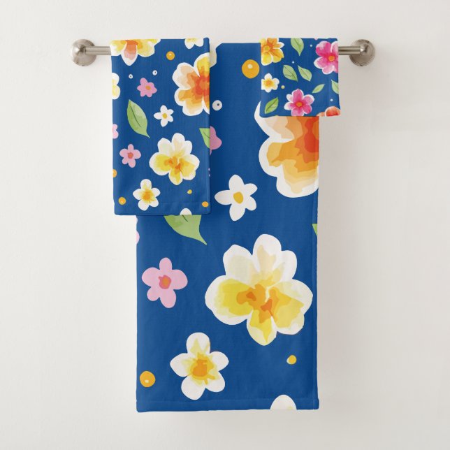 Flowers Bath Towel Set (Insitu)