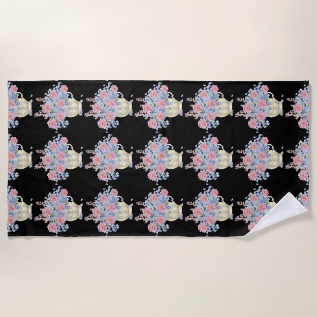 flowers beach towel (Front)