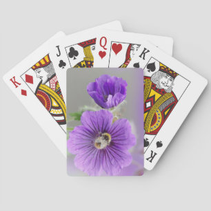 Flowers Bee Pollen Bokeh Blur Summer Garden Playing Cards
