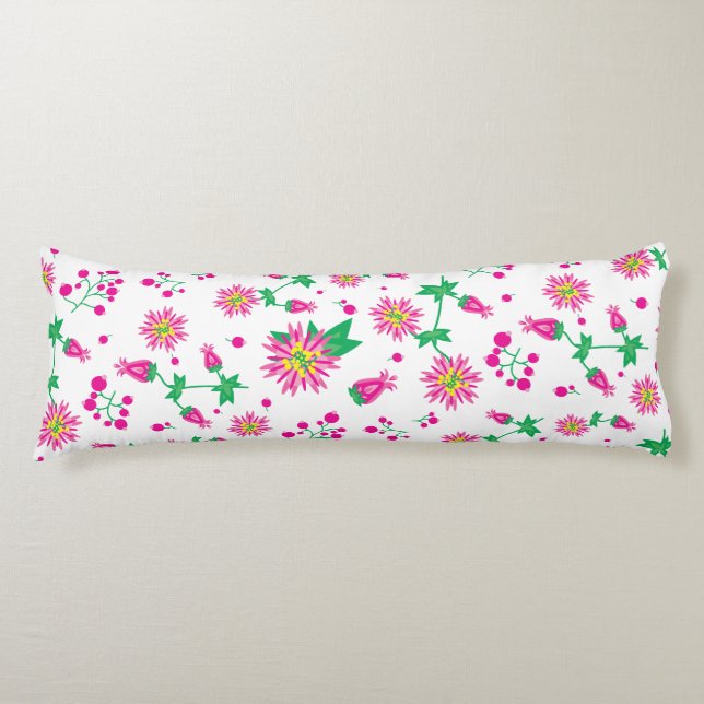 Flowers & Berries Body Pillow (Front)
