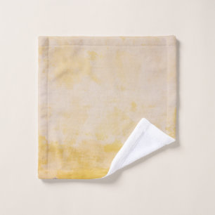 Flowers beside yellow wall wash cloth