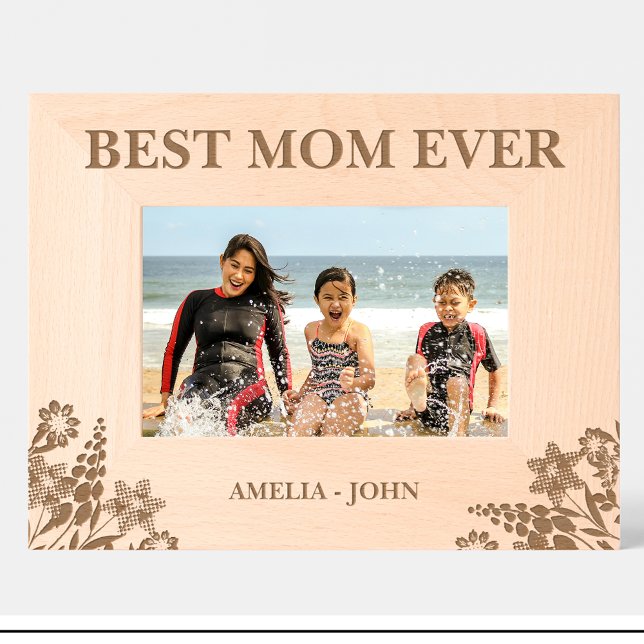 Flowers Best mom ever Custom Wood Frames (Creator Uploaded)