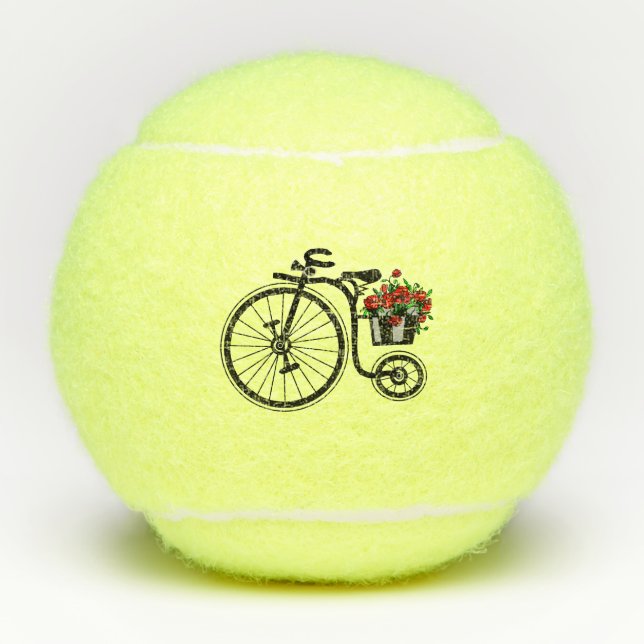 Flowers Bike Tennis Balls (Front)