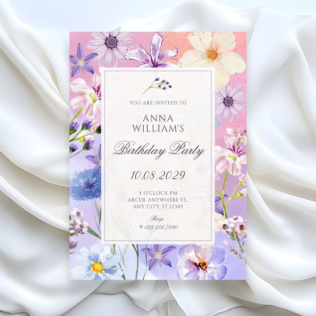 Flowers birthday invitation (Creator Uploaded)