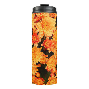Flowers bloom background thermal tumbler