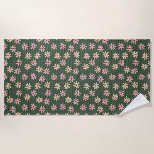 Flowers Bloom For Their Own Joy Beach Towel (Front)