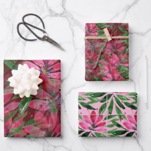 Flowers Bloom Original Art Work Watercolor Wrapping Paper Sheet