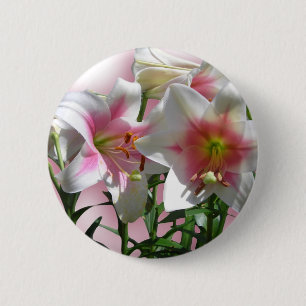 Flowers Blossoms Spring Garden Love Shower Party 2 Inch Round Button