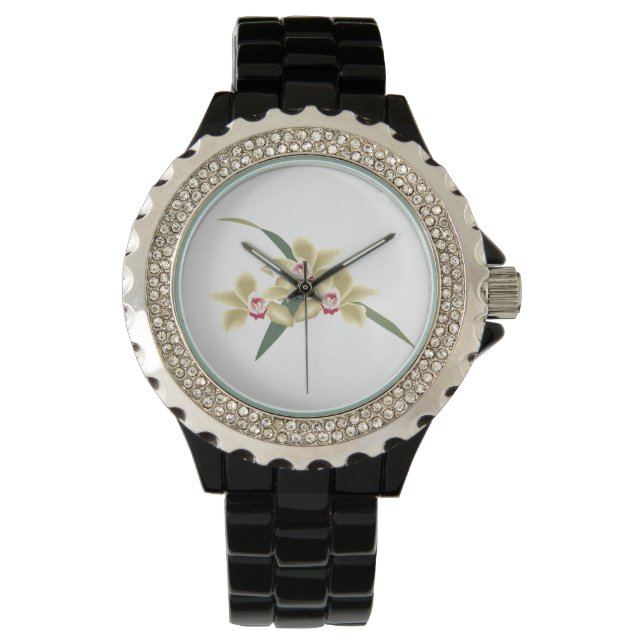 Flowers blossoms  with leaves watch (Front)