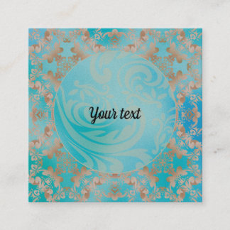 flowers blue enclosure card