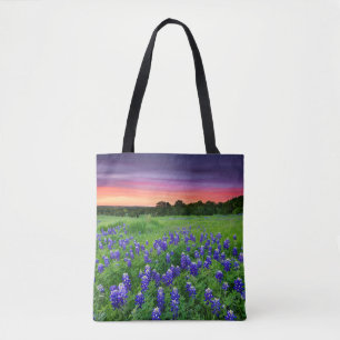 Flowers Bluebonnets at Sunset Texas Tote Bag
