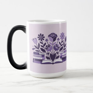Flowers Books Book Lovers Morphing Mug