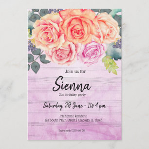 Flowers bouquet for all occasions invitation