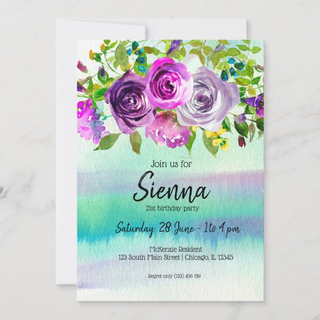 Flowers bouquet for all occasions invitation (Front)