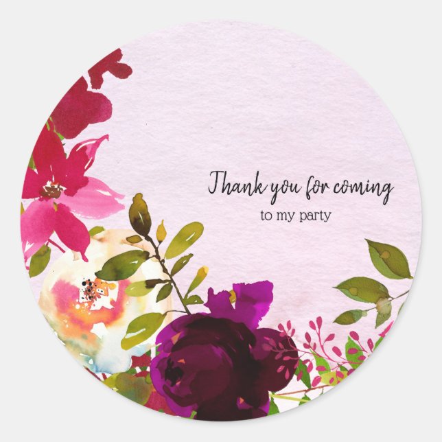 Flowers bouquet for all occassions classic round sticker (Front)
