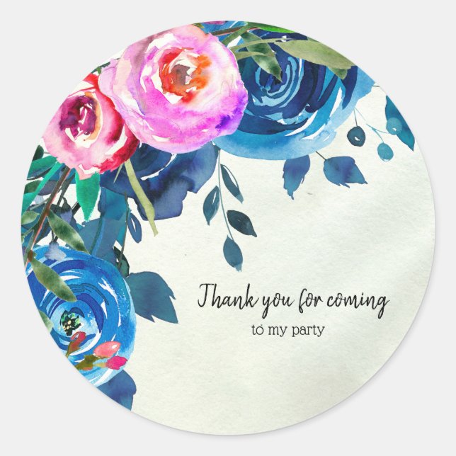Flowers bouquet for all occassions classic round sticker (Front)