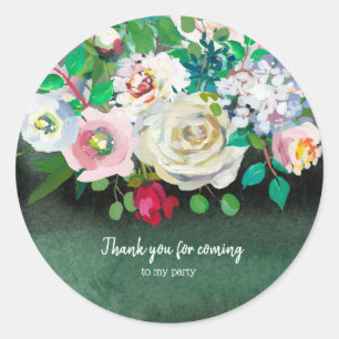 Flowers bouquet for all occassions classic round sticker