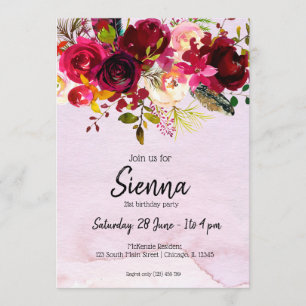 Flowers bouquet for all occassions invitation