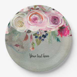 Flowers bouquet for all occassions paper plate
