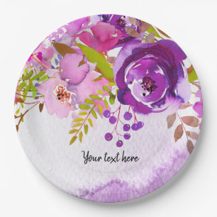 Flowers bouquet for all occassions paper plate