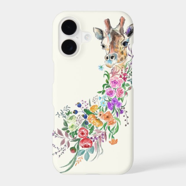 Flowers Bouquet Giraffe iPhone Case (Verso)