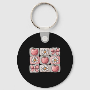 Flowers Bows School Shirt Cute Pink Ck To School G Keychain