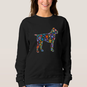 Flowers Boxer Dog Easter Day Dog Sweatshirt