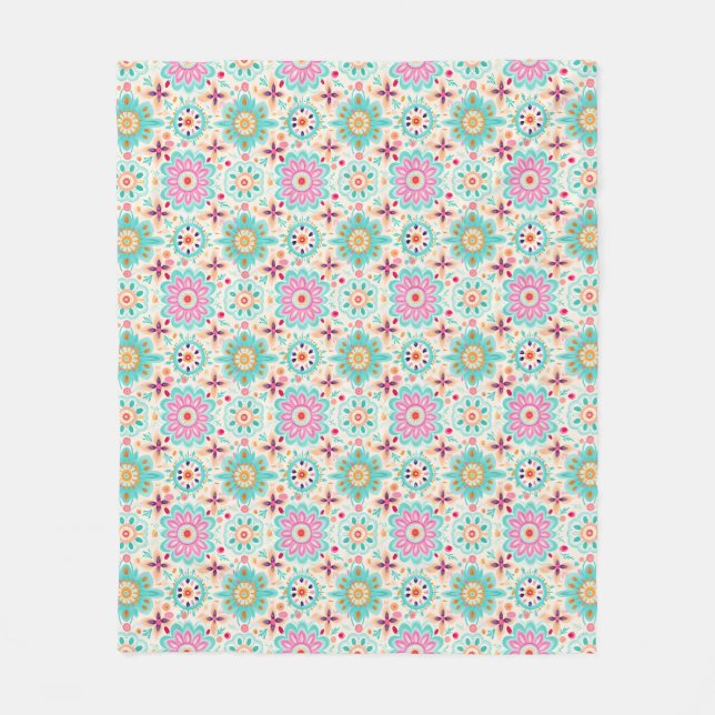 Flowers Bring Colour To Your World Fleece Blanket (Front)