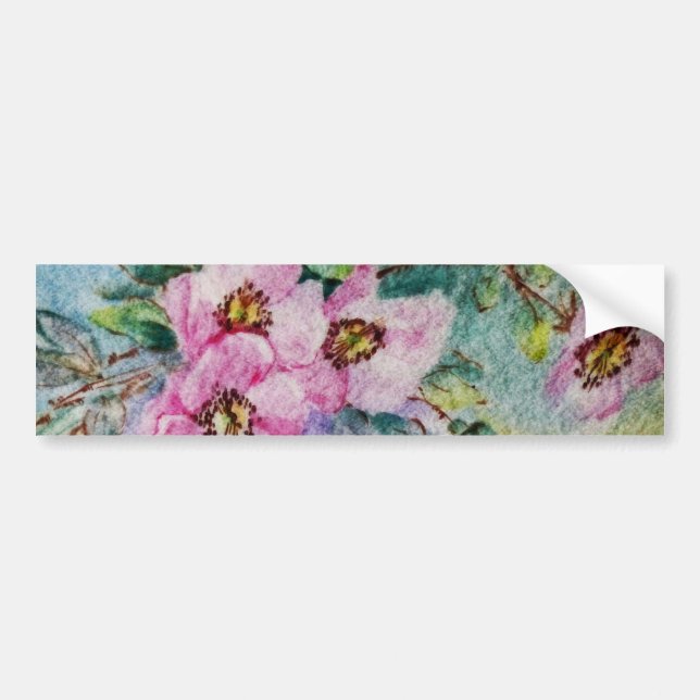 Flowers Bumper Sticker (Front)
