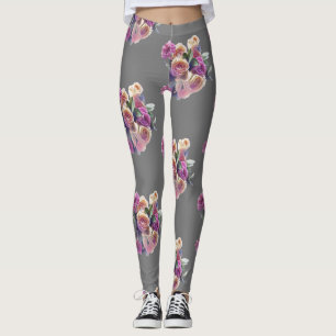 FLOWERS BUOQUET PINK  LEGGINGS