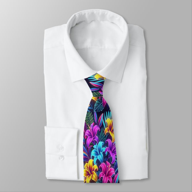 Flowers Bursting With Colour in Vibrant Lilley Ab Tie (Tied)
