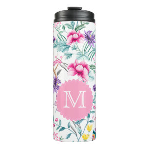 Flowers & Butterflies Thermal Tumbler