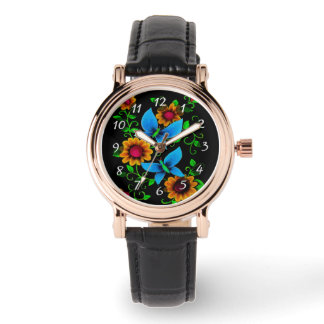 Flowers & Butterflies Watch