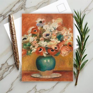 Flowers by August Renoir, Art Postcard