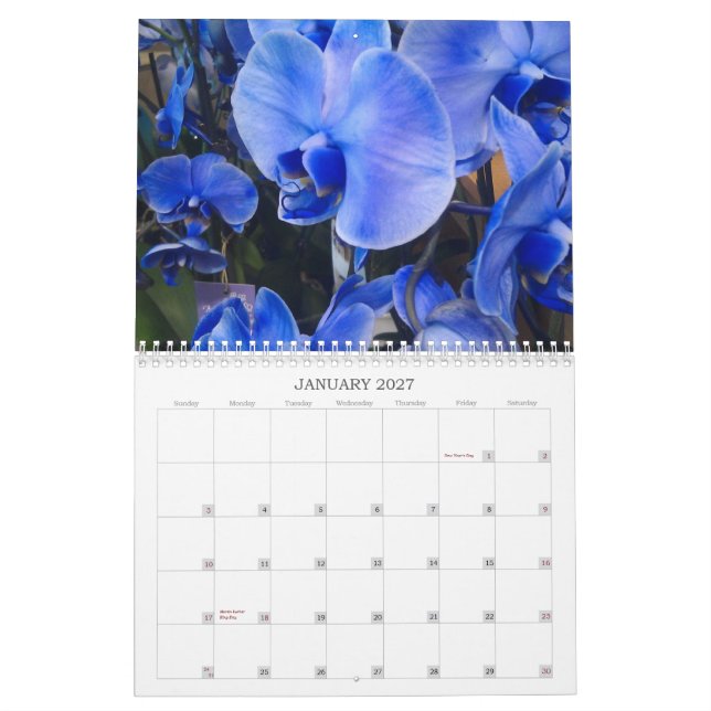 Flowers Calendar For 2013 (Jan 2027)