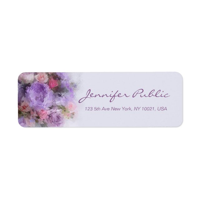 Flowers Calligraphy Script Chic Artwork Template (Front)