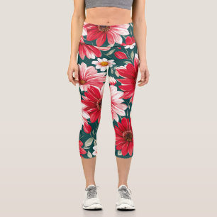 Flowers Capri Leggings
