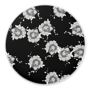 flowers ceramic knob