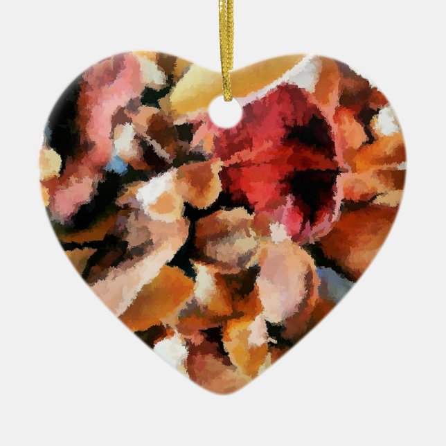 FLOWERS CERAMIC ORNAMENT (Front)