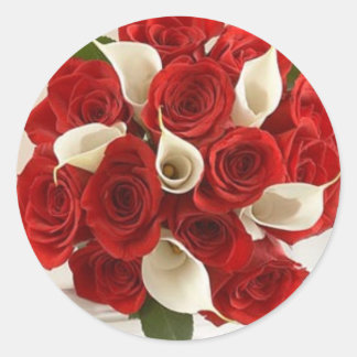 Flowers Classic Round Sticker