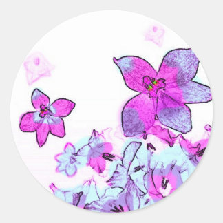 Flowers Classic Round Sticker