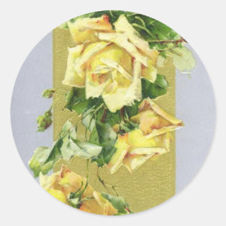 Flowers Classic Round Sticker