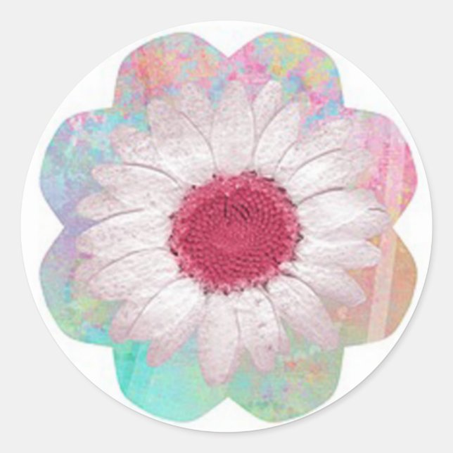 Flowers Classic Round Sticker (Front)